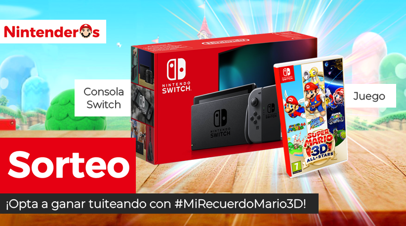 Nintenderos's tweet photo. ¡Sorteamos una Nintendo Switch + Super Mario 3D All-Stars!

➡ Síguenos (@Nintenderos)
➡ RT aquí
➡ Tuitea sin límite de tuits con #MiRecuerdoMario3D diciendo cuál de los 3 juegos del recopilatorio os gusta más y por qué

¡Suerte! - https://t.co/YPpbINgRxc https://t.co/RD5gyxcHje