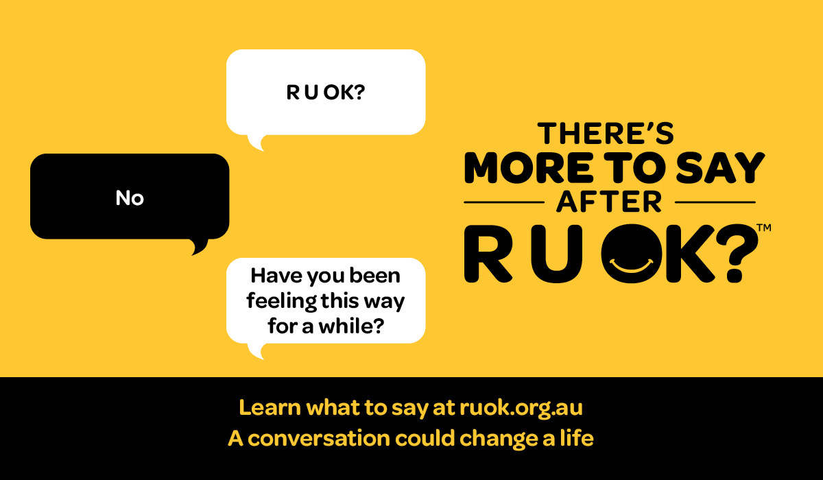 Everydayhero (@everydayhero) on Twitter photo π£ "That's tough..keep going, I'm listening."
Today is #RUOKDay, the national day of action to remind us all to have regular conversations to support anyone struggling with life. Remember, a conversation can save a life.
Support <a href="/ruokday/">Old R U OK? account (please use @ruokanyday)</a> in your own way: bit.ly/edhruok2020 π£ "That's tough..keep going, I'm listening."
Today is #RUOKDay, the national day of action to remind us all to have regular conversations to support anyone struggling with life. Remember, a conversation can save a life.
Support <a href="/ruokday/">Old R U OK? account (please use @ruokanyday)</a> in your own way: bit.ly/edhruok2020