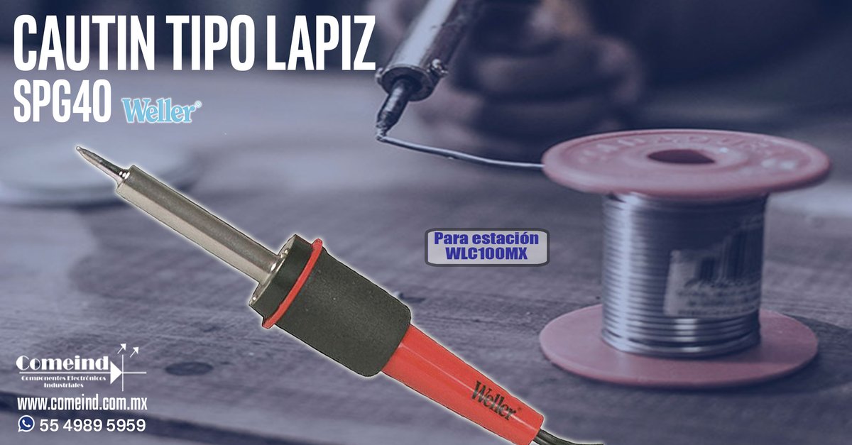 #Cautín tipo lápiz SPG40 de #Weller para la estación de servicio WLC100MX en comeind.com.mx