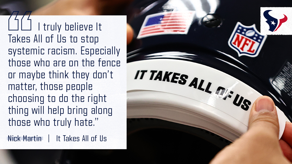 New additions to the helmets.  #ItTakesAllOfUs |  #WeAreTexans  
