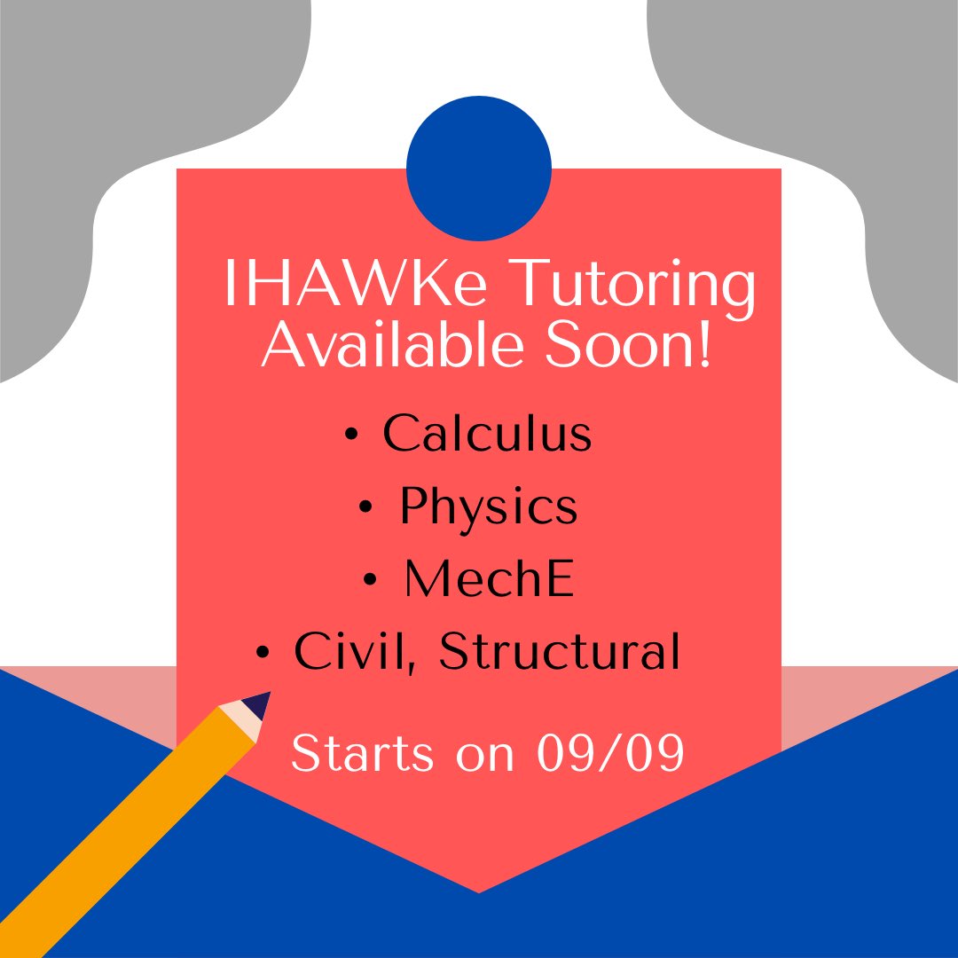 If you are an IHAWKe student in need of tutoring, check the link in the bio to join the Microsoft Teams for tutoring on the different subjects in the flier below! Our first tutoring session was today 🙌