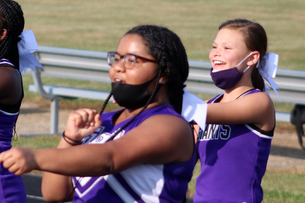 LHC_yearbook's tweet photo. Masks aren't stopping these cheerleaders from showing some school spirit! https://t.co/enFPd7sc83