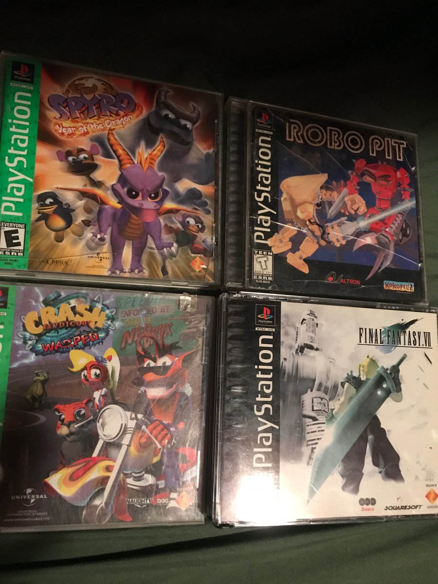 33Apparition's tweet photo. #PlayStation launched on this day 25 years ago. Here are a some of my favorite games for ps1. #spyro #CrashBandicootwarped #robopit #FF7 https://t.co/aiZSiSdsMK