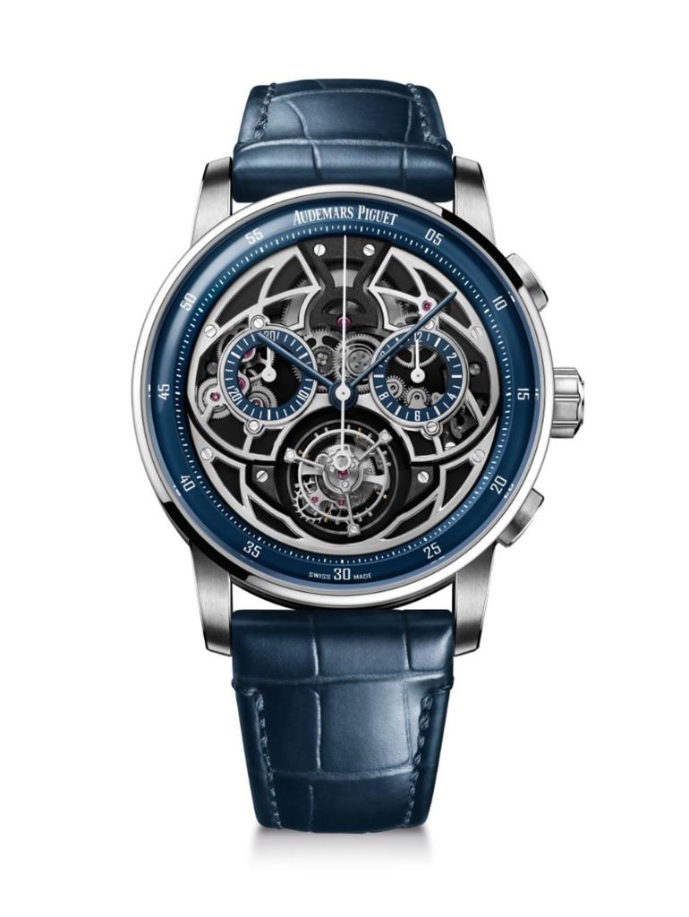 ForbesLife's tweet photo. .@AudemarsPiguet elevates its Code 11.59 line with the Flying Tourbillon Chronograph: https://t.co/L5jaQSIGXe https://t.co/6j6WF7FK6f