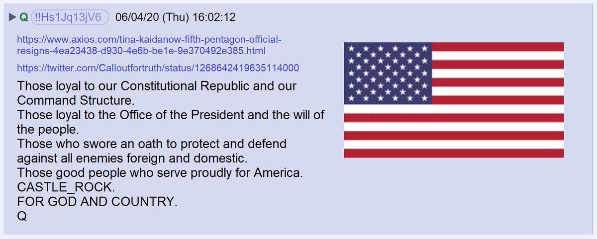 18) In June, Q called on those who took an oath of office to keep their oath and serve the country with honor.