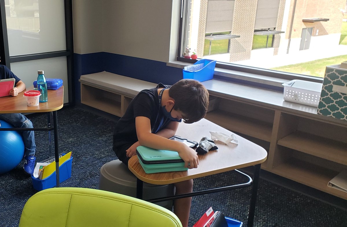 It might be the 2nd day of in-person learning, but these kiddos are ROCKING math stations. So happy <a href="/katyisd/">Katy ISD</a> provided shields for students because now we can play partner games together! We may need our own supplies but they didn't seem to care. 🥰 <a href="/KISDMcElwain/">McElwain Elementary</a>