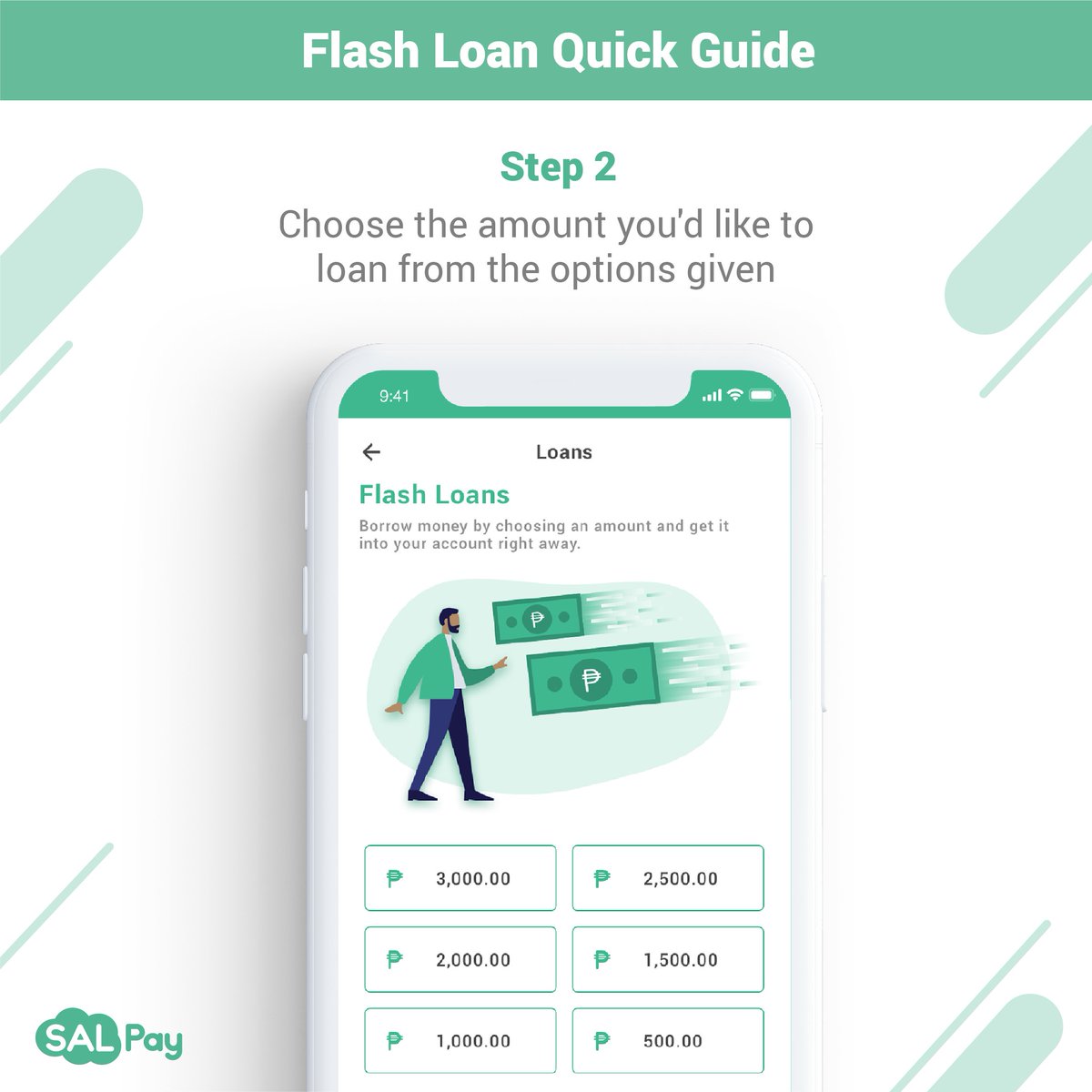 SALPayCommunity's tweet photo. How to apply for the Flash Loan via the SALPay Wallet App? Check our step-by-step process here. 

Note:  This applies to SALPay wallet users only. Click here to check if you're qualified:  https://t.co/S8TZVePadw https://t.co/CTEpdOKvad