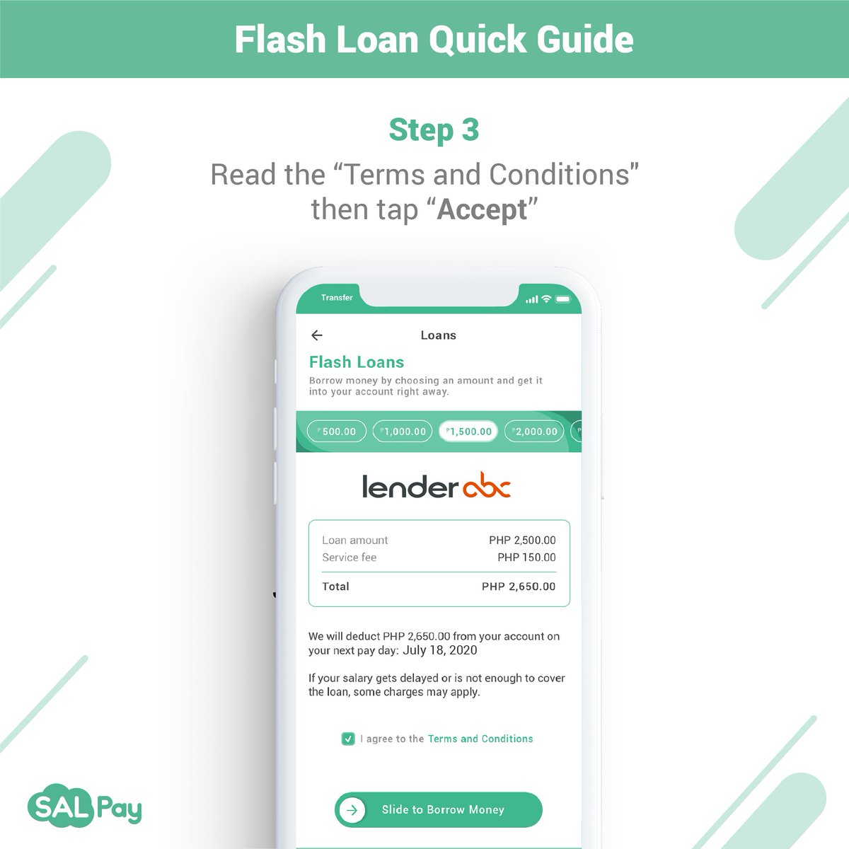 SALPayCommunity's tweet photo. How to apply for the Flash Loan via the SALPay Wallet App? Check our step-by-step process here. 

Note:  This applies to SALPay wallet users only. Click here to check if you're qualified:  https://t.co/S8TZVePadw https://t.co/CTEpdOKvad