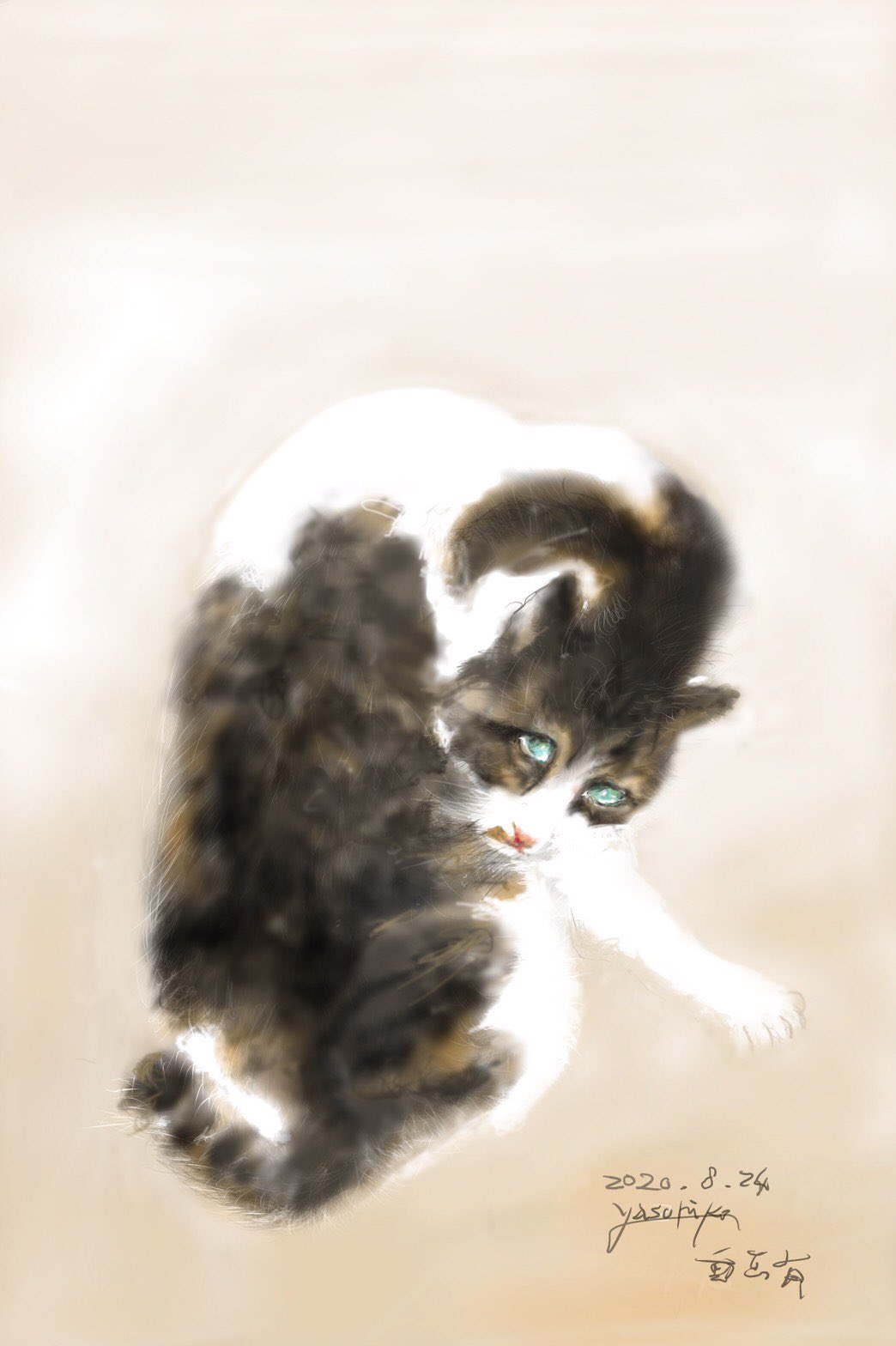 天下泰平on Twitter 竹内栖鳳斑猫模写https T Co Tcizqahonm Twitter