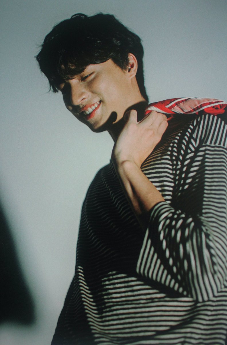 whether he's aware of it or not, the light and fluffy demeanor his personality has is given away in serious photoshoots when he smiles, making him look extra pretty. he can make anyone fall in love with him when he does 