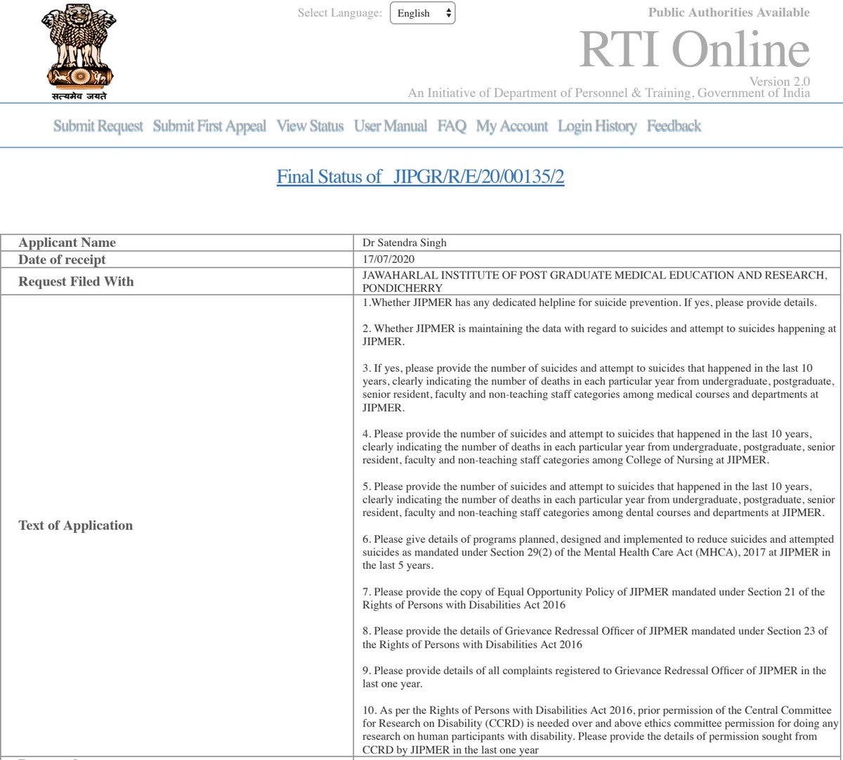  #MedEdMentalHealth thread on  #SuicidePrevention   at premier medical institutions of the country (JIPMER,  @AIIMS_NewDelhi, PGIMER Chandigarh, 13 colleges under FMSc  @UnivofDelhi) on  #WorldSuicidePreventionDay  . I asked the following questions to all of the above.  #WSPD2020   1/