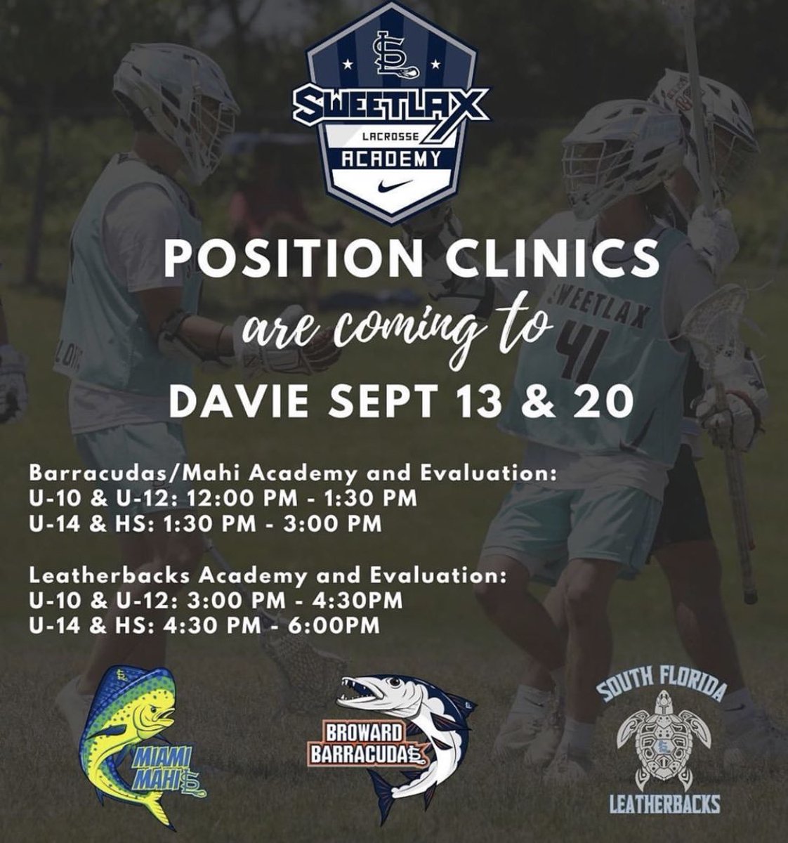 Excited to be in South Florida this weekend!!! Awesome opportunity to work with Sweetlax Staff from around the state! LINK in BIO to register! #SweetlaxAcademy #PlayerDevelopment #TheBestTrustSweetlax