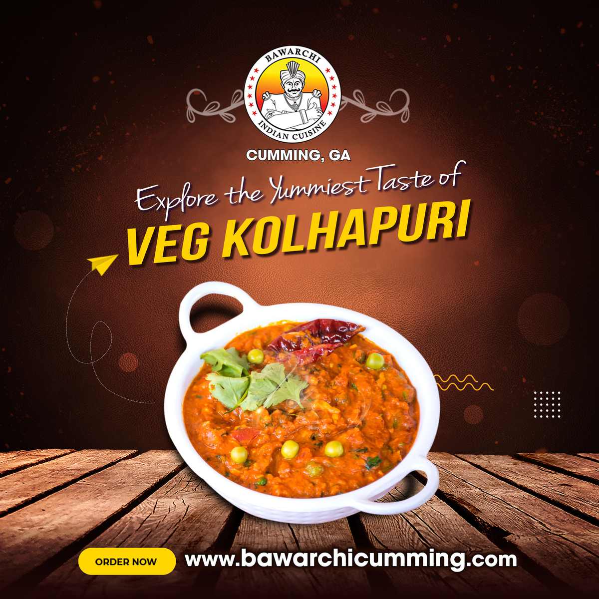 'Veg Kolhapuri' had never failed to impress whoever tasted it.😋

Order Online @ bit.ly/bawarchicumming

#BawarchiCumming #BawarchiBiryanis #SouthIndianRestaurant #AndhraSpecialBiryani #OrderOnline  #orderonlie #specialoffer #indiancuisine #vegkolhapuri