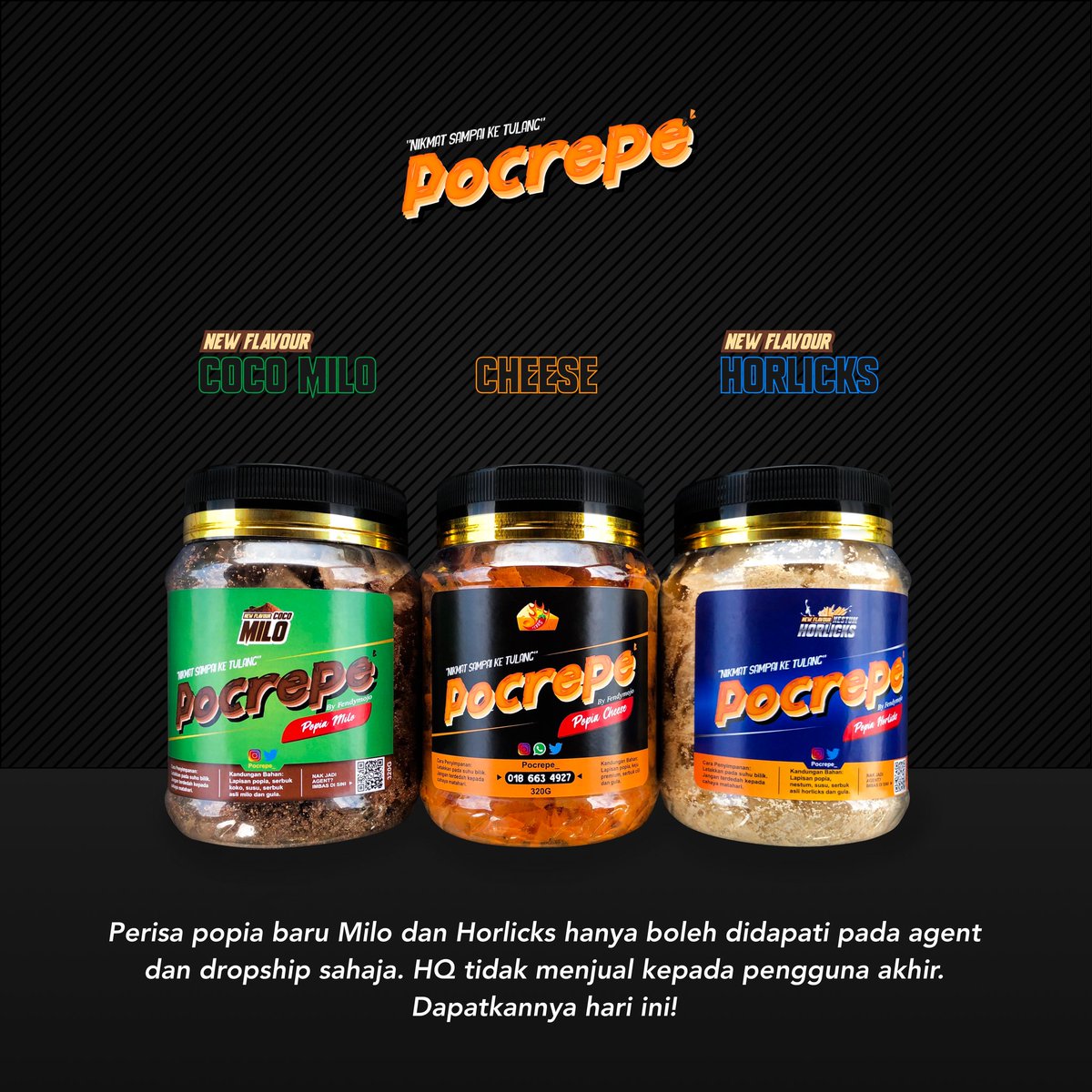 _IzzahShkor's tweet photo. "Dah rasa 6 brand #popiacheese, but ni yg favvv!"
Yesss can't deny popia @Pocrepe_ yg paling mantap, including flavour milo dengan horlicks 🤩 Tak percaya? Try dulu! 😋
📍COD KL
📌Shopee #Freepostage #RM5OFF
📌Jom order! https://t.co/TsR9uMRO0j
Help RT thread utk rezeki saya🙇♀️ https://t.co/Ss4FqL6UuE