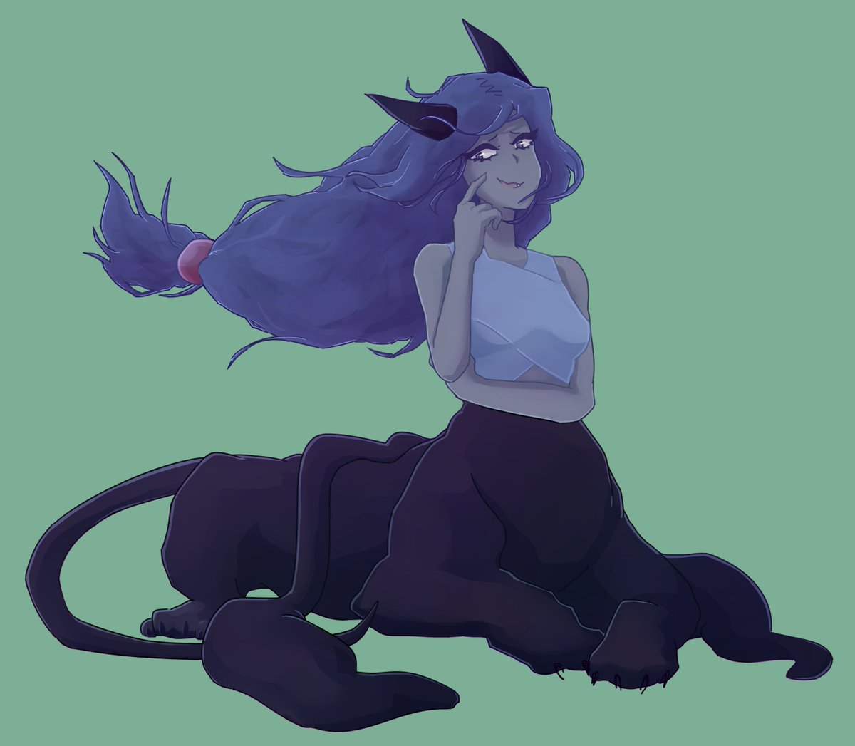 SoulOwll's tweet photo. She is finished. My D&amp;D child
I love her, but I will never try to paint hair like this again https://t.co/XgYha9nBUP