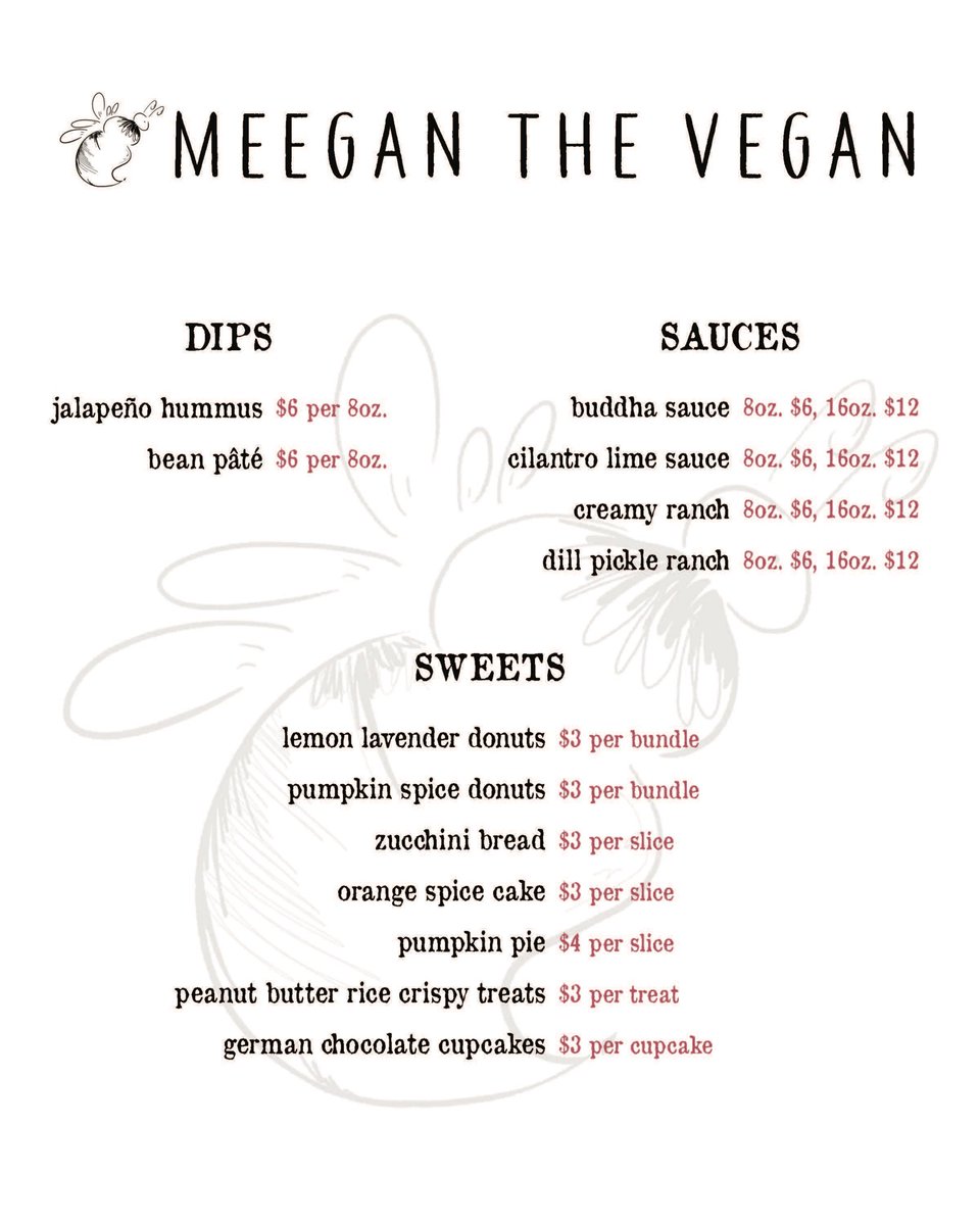 MeeganVegan's tweet photo. “Please listen carefully, as our menu has changed” Pumpkin Spice Donuts? Peanut Butter & Chocolate Rice Crispy Treats! Lubbock Downtown Farmers Market!#lubbockvegan #lubbockveganlife #lubbockintheloop #supportlocal #lubbocklife #lubbocklocal #lubbockfoodie #lubbockfoodie https://t.co/BRk7X2cBt9