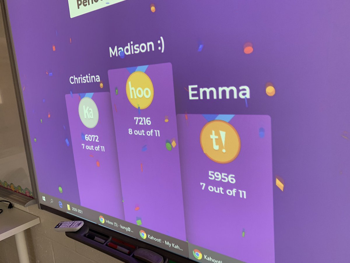 mathismythANG's tweet image. Get to know your classmates with Kahoot!  And the winners are... 👏👏👏