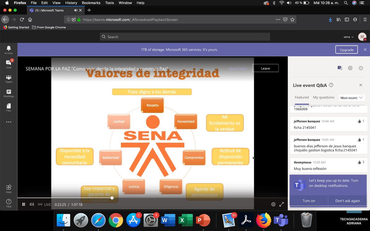 ylromeroSub's tweet photo. Hoy #CentrodeComercioyServicios realizó un encuentro virtual donde se trabajó la integridad, los valores y cómo la Paz siempre será el fruto del amor y de volver nuestra mirada de servicio hacia a los demás. #SemanaPorLaPaz #DíaNacionaldelosDerechosHumanos #RenovaciónCulturalSENA https://t.co/6U4WEqWAzv