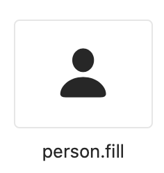 Screenshot of "Person" SF Symbol