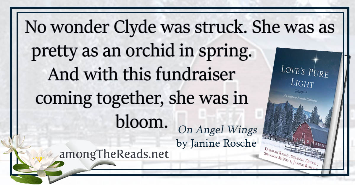 amongthereads's tweet photo. No wonder Clyde was struck. She ... - #LovesPureLight by Susanne Dietze, Shannon McNear, Deborah Raney, Janine Rosche @SusanneDietze @ShannonMcNear @AuthorDebRaney @janinerosche #ReachforaRoschebook @barbourbuzz #NetGalley #ChristmasRomance #bookishlife https://t.co/gV8I0QgVEF https://t.co/DQXFW0ROUS