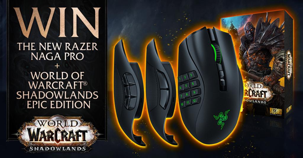 Blizzard_ANZ's tweet photo. Thanks to the team at @Razer we have a brand new Razer Naga Pro up for grabs, and we’ve thrown in an Epic Edition of Shadowlands 🤩

To enter, just tell us below what you’re looking forward to in Shadowlands the most and why!

Ends 20 September 2020, T&amp;Cs: https://t.co/vnjlxOYQXy https://t.co/3m4UBW7YUE