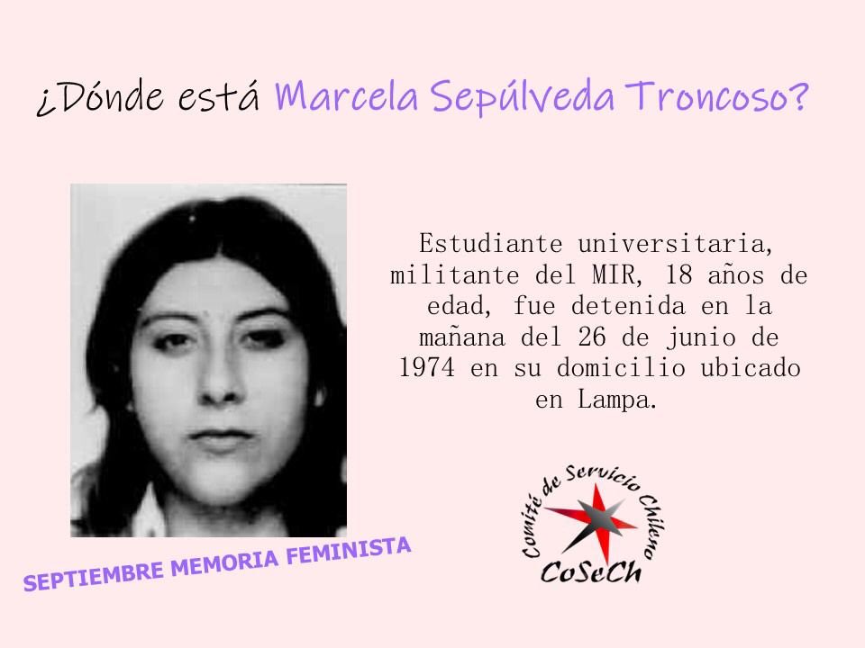 C_CoSeCh's tweet photo. 🟣#SeptiembreMemoriaFeminista Marcela Sepúlveda, Amelia Bruhn, Carmen Bueno PRESENTES!
#detenidasdesaparecidas
#NoOlvidamos y exigimos saber ¿Dónde Están?
#memoria #verdadyjusticia #DondeEstan #NiPerdonNiOlvido #Memoriaviva #MujeresQueLuchan #COSECH #RompiendoImaginarios #sept https://t.co/F1AwblgiYo