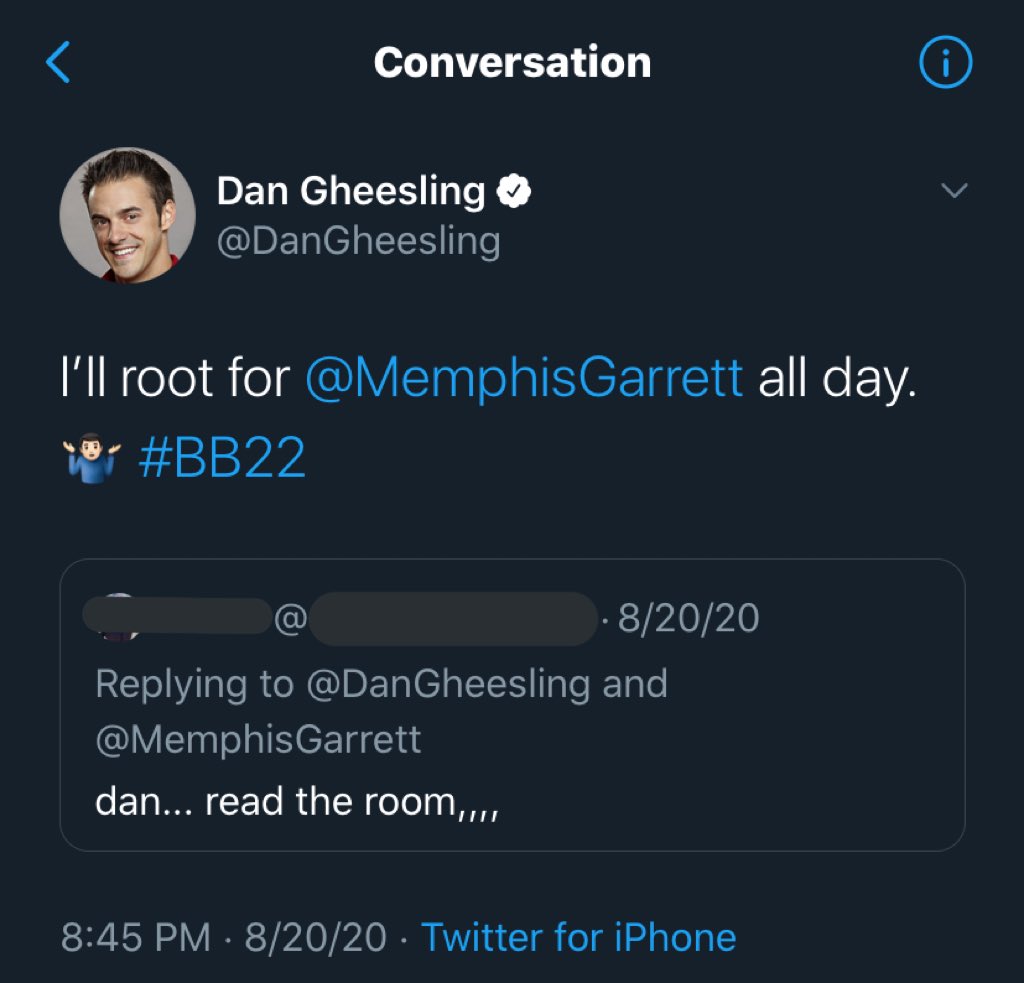 vetoidol's tweet photo. I wonder if this still holds true after Dan hears the comments Memphis made about Ian #BB22 https://t.co/MPB4EAUJg9