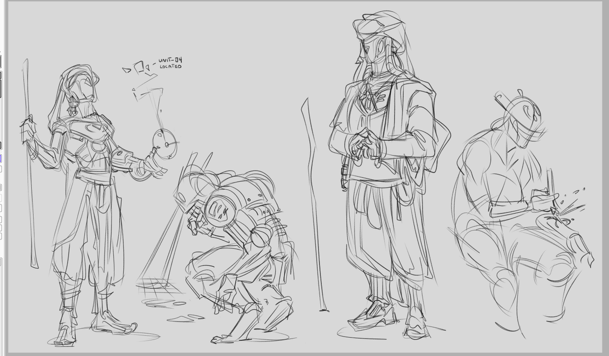 bunch of rough thumbs for a class as I try to incorporate sci-fi, last ones other sketch stuff