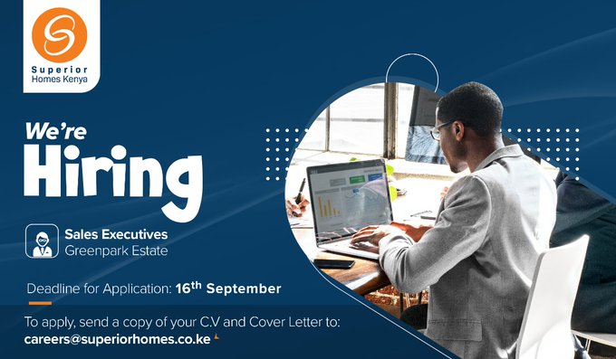 Simon_Ingari's tweet photo. Sales Executives Vacancy - https://t.co/tiaKxG8MJA
#IkoKaziKe  #PataKaziKe #Gethired #JobSeekers #Jobs #Internsh... https://t.co/zZSnJpSQ15