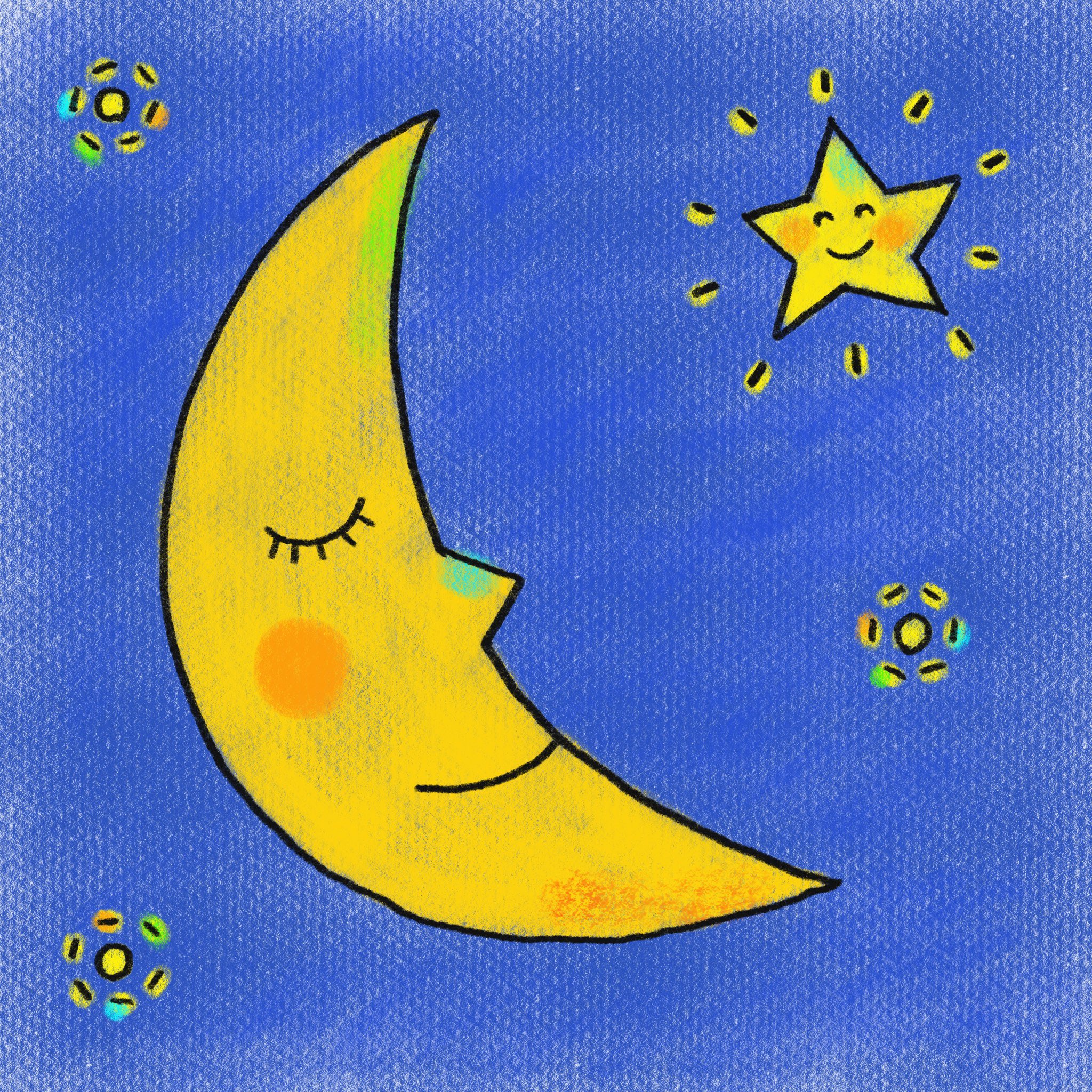 かおぽん 9月12日は宇宙の日 昨日に引き続き今回は星と月の絵を描いてみました イラスト イラスト好きな人と繋がりたい 絵 絵描きさんと繫がりたい 宇宙の日 星 月 パステル 色鉛筆 T Co Petv3axpmm Twitter