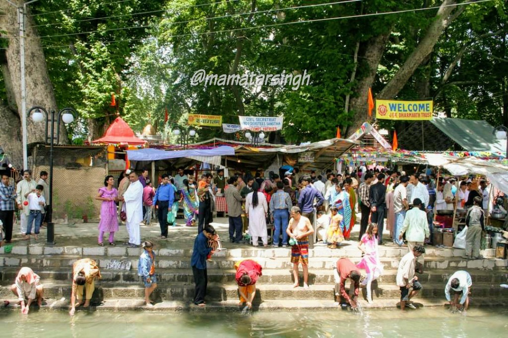 kheer, godess agreed to reside in Lanka. But she soon instructed god Hanuman to shift/install her image at holy spot of Tulmul as she subsequently got displeased with Ravana's vicious & licentious characterAnnual Mela is observed on Shukla Paksha Ashtami in Jyesth month...3/4