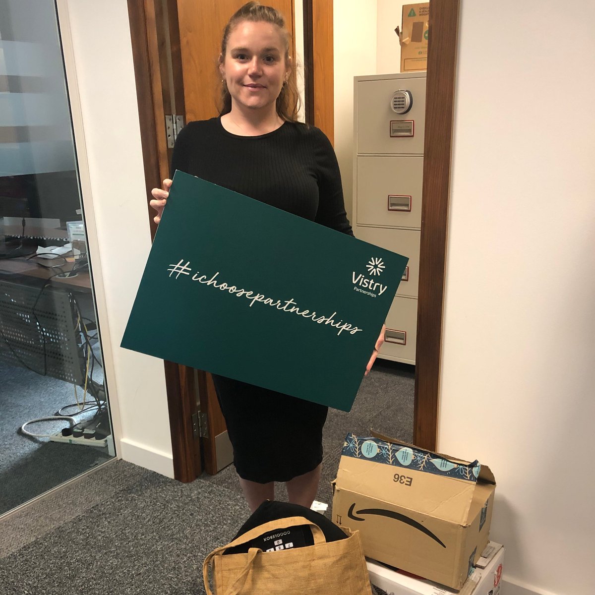 matildaeosborne's tweet photo. At the weekend I cleared out my cupboards, which helped clear my mind. Collecting 3 boxes to donate to @teamvistryp's charity stock drive, it feels great to have de-cluttered and even better knowing that 
@MindCharity
 will benefit! This is why #Ichoosepartnerships https://t.co/qJc9WVh86l