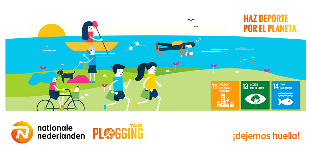 nn_espana's tweet photo. Os anunciamos que a finales de este mes comenzará el Nationale-Nederlanden PloggingTour 🏃🏽‍♂️ 🏃🏻‍♀️ Una iniciativa que recorrerá 11 ciudades españolas combinando el #deporte con la recogida de #basura en entornos naturales y urbanos 🌳 🚮 ¡Dejemos huella! Hagamos deporte por el planeta https://t.co/3vBc3qdrdE