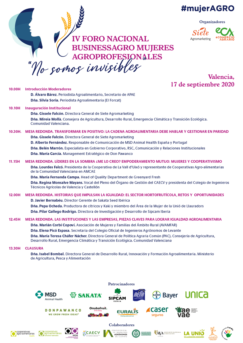 AgroNewsCV's tweet photo. Todo preparado ya para el IV Foro Nacional Business Mujeres Agroprofesionales #MujerAGRO que se celebra el próximo jueves en València.

@AgroNewsCV es media partner del evento, del cual puedes conocer más:

https://t.co/QwOrvU00KN https://t.co/QG7VDwzBqQ