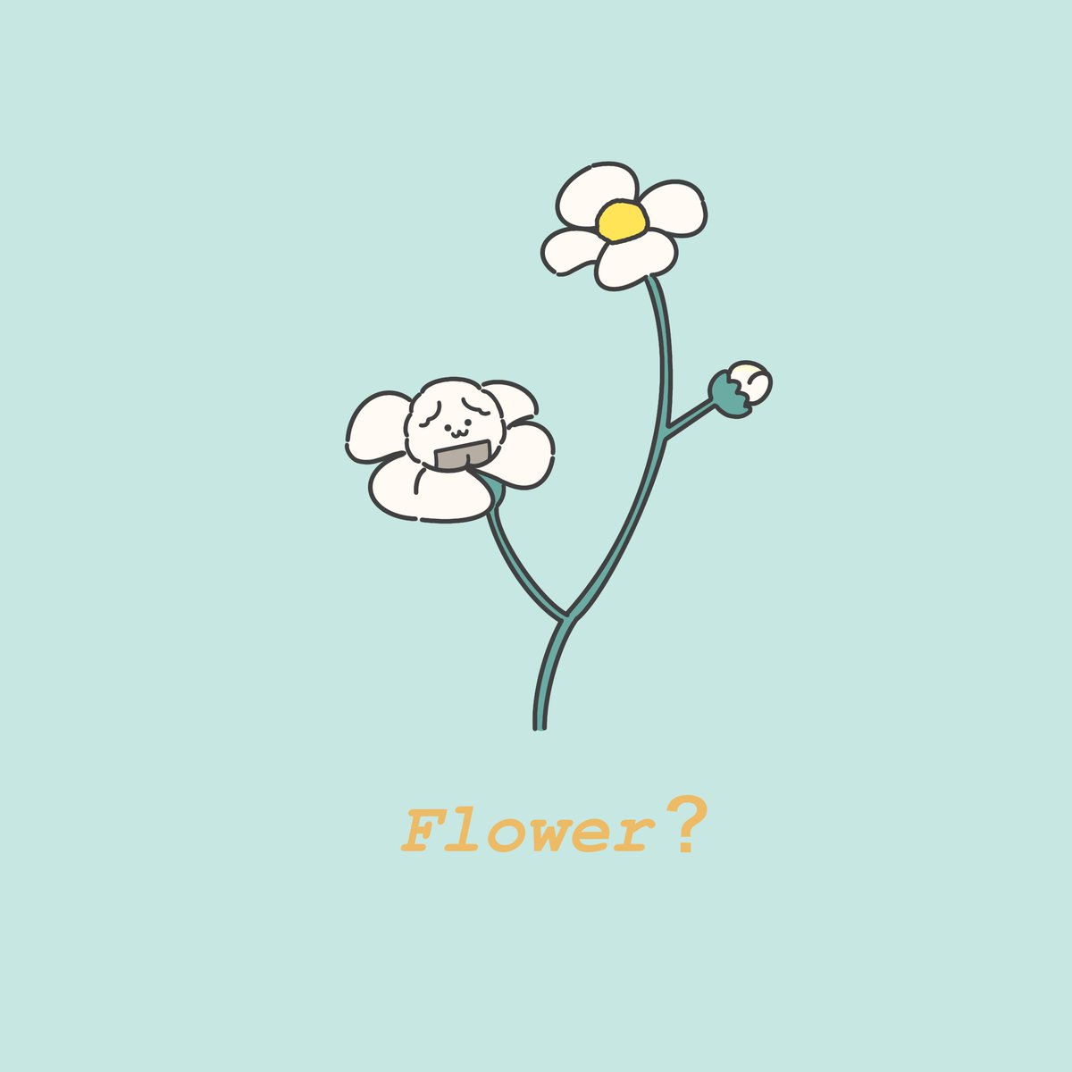 お花 おにぎりわんこ ゆるい ゆるいキャラクター 花 おにぎりわんこのイラスト