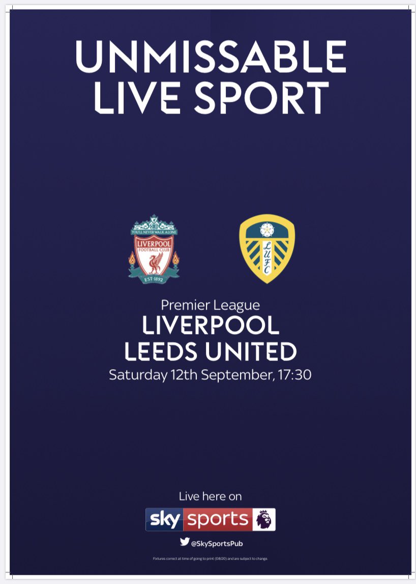 Feeling a little stir crazy with the local lockdown? Why not help your local rugby club survive the pandemic?  

£2.50 a pint on Carling, Coors and Strongbow all day Saturday. 

Premier League Football

Liverpool vs Leeds Utd 1730 KO

Pro 14 Play Off 

Leinster vs Ulster 1930 KO