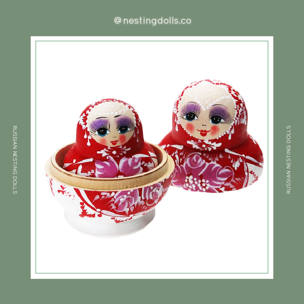 Red Floral Matryoshka Nesting Dolls 10 Pieces NOW ON SALE ONLY $27.99 (U.P $55.99)⠀⠀ Shop now: nestingdolls.co/collections/ma…