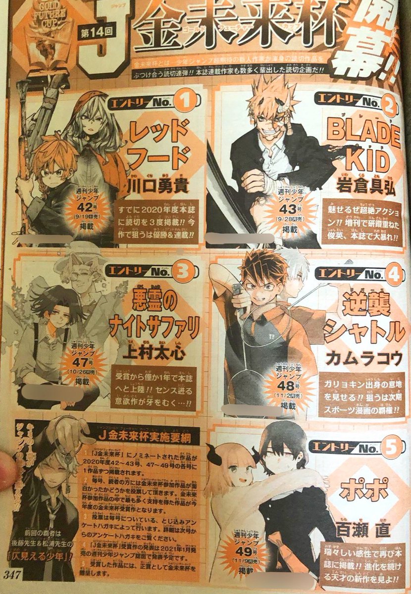 Shonen Jump News Unofficial Results For This Year S Gfc Will Be Announced In January 21 For Those That Are New And Do Not Know What The Golden Future Cup