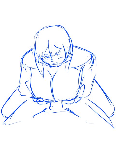 こういう構図の縦パイズリなら描きやすいかな…… 