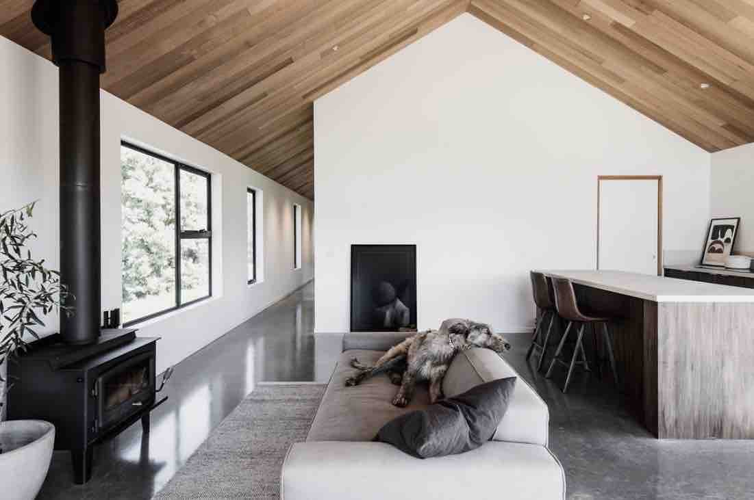 The Barn House, Penguin, TAS This minimalist timber barn sits on three acres at the foothills of the Dial Ranges. Ideal for switching off and slowing down, take your pick of beautiful local climbs and finish the day with a bath under the stars.  https://abnb.co/lsbv4 