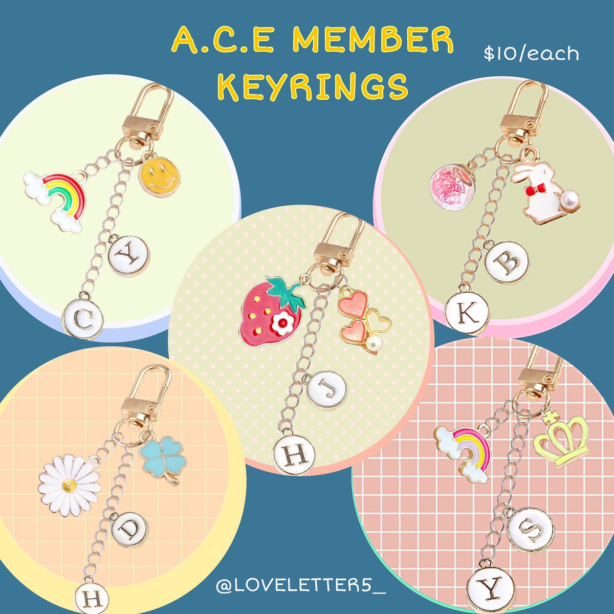 LOVELETTER5SHOP's tweet photo. #LL5merchupdate
A.C.E Member keyrings
I'm still waiting for supplies to arrive. Shipping is significantly slow so please bear with me. Thank you for your patience ๐ฅฐ
There are extra keyrings for sell as well so dm me if you want to purchase https://t.co/erX38eB8qk