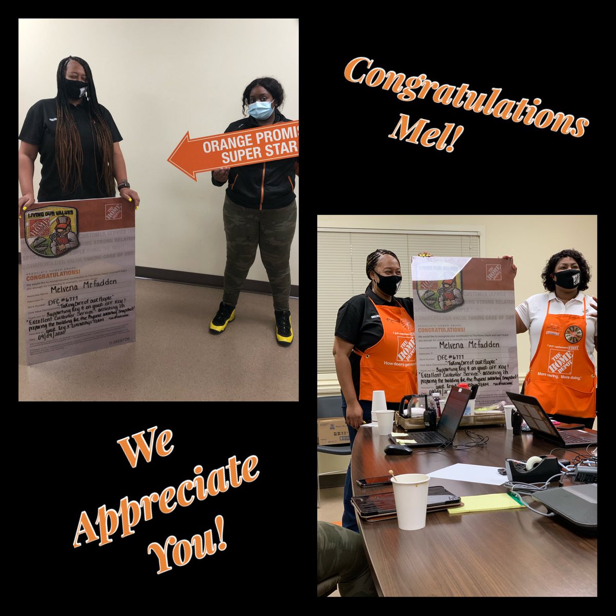 ...a well deserved Homer Award was presented to Melvena by her Key 3 Leadership Team!
Mel, your hard work and efforts has not gone unnoticed! Thank you for All you do!🧡
#DFC6777 #Lgafterdark
<a href="/RickyHill96/">Ricky Hill</a> <a href="/JoeyTankersley/">Joey Tankersley</a> <a href="/ricardom6007/">Ricardo Meraz</a> <a href="/danzo43/">Dan Hartsell</a> <a href="/TheGroveDFC/">The Grove</a>