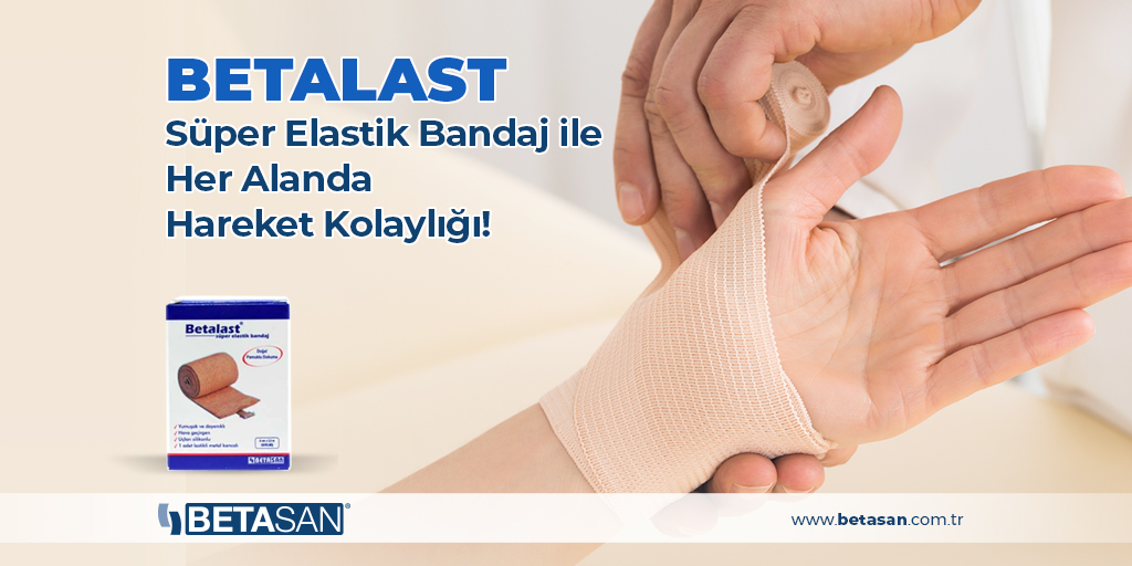 Süper elastik bandajın %200 elastikiyet özelliği sayesinde ortopedik vakalarda, varis tedavilerinde ve sportif alanlarda hareket imkanınızı artırabilirsiniz. #Betasan #Betalast