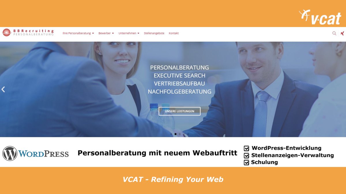 VCATconsulting's tweet image. Für die BBRecruiting Personalberatung haben wir eine neue Webseite entwickelt! Auf Basis von #WordPress, dem #Theme #Pukeko von @elmastudio und eigenen Plugins ist das gute Stück nun im Netz zu finden. Mehr unter v-c.at/b/7099?utm_cam… #RefiningYourWeb #ITinPotsdam #Relaunch