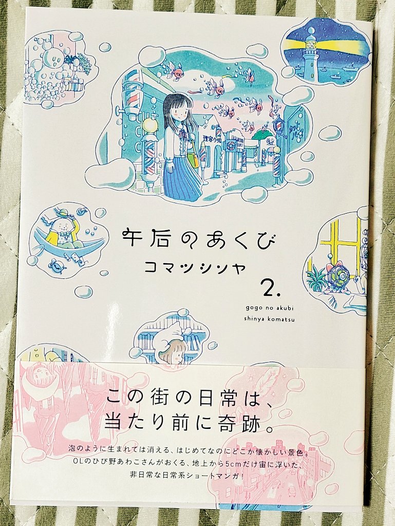 びっくり!
亜紀書房さんから、コマツシンヤさんの「午后のあくび2」をいただきました??
季節ごとの可愛らしいお話が一杯??️?☃️
その中でも、秋の夜間図書館や電車、デパ地下の話がお気に入りです。
この町に住みたい✨? 