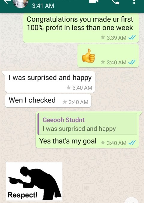 dcryptoboss's tweet image. I don't usually do this, but want to do this today for the sake of doubters. Here is a chat with me and a few of my students confirming their profits under my mentorship. I show proves and don't talk much anymore. You can DM me if you want same results.