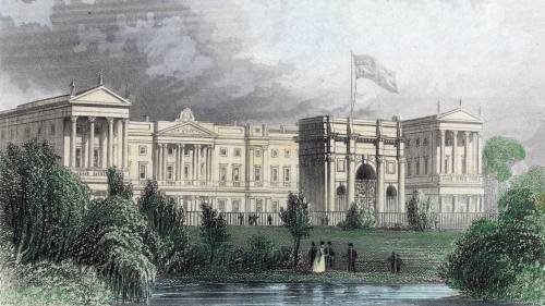 However in 1830 George IV died. Shortly after the King’s death Nash was sacked by the Prime Minister, the Duke of Wellington, for overspending on the project. The architect Edward Blore was commissioned to complete the works in a more economic and practical fashion.