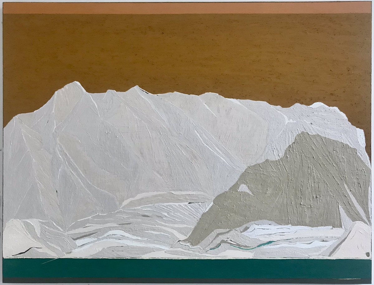 Tranquility-93x122cm, oil &amp; pigments on plywood, 2020, latest work from my series of paintings &amp; drawings inspired by my trip to Alaska 2019 #alaskaseries #inseries #scale #oilandpigments #onplywood #painting #colour #drawingintopainting #paintingintodrawing #place