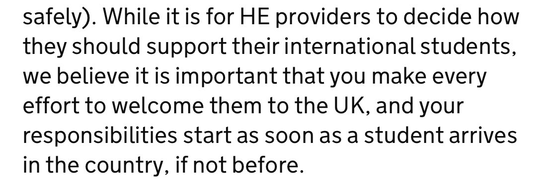 This feels like a pretty bold statement and assumes a wide range of services that unis have typically relied on from the private or public sector. Also, does this same welcome not extend to home students?