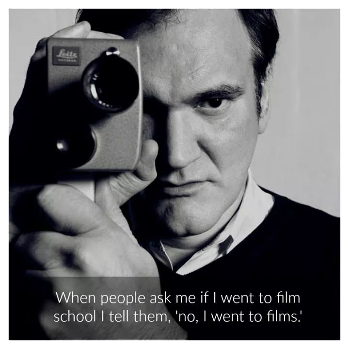 themashalkhan's tweet photo. When people ask me if I went to film school, I tell them, “no, I went to films.” -Quentin Tarantino https://t.co/kR1S0Ssmgn
